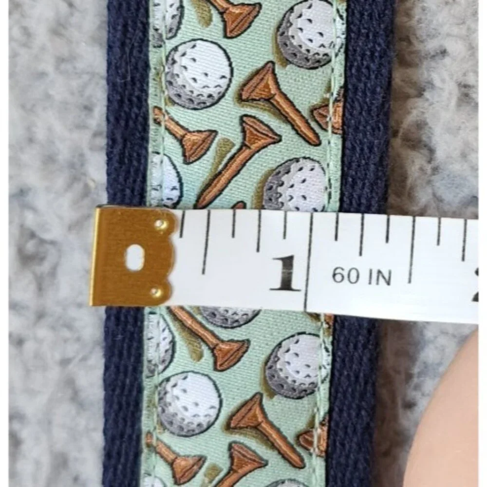 Tommy Bahama Mens Novelty Belt Golf Balls Tee Print/Synthetic Leather Trim Sz XL